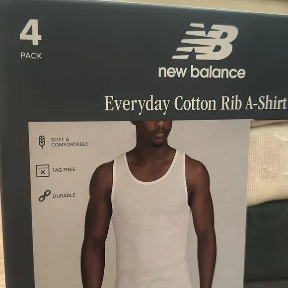 Men’s New Balance Everyday Cotton Rib A-Shirt - Picture 4 of 6